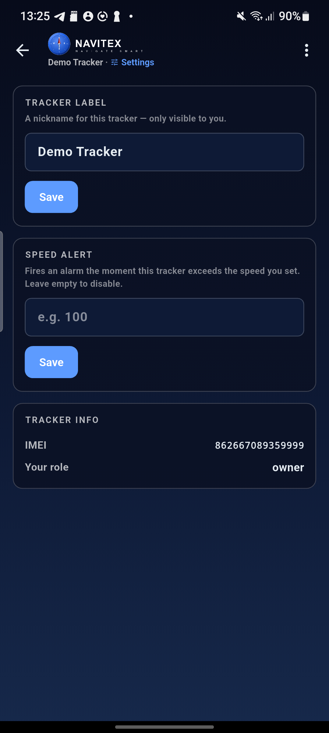Settings — per-device behavior